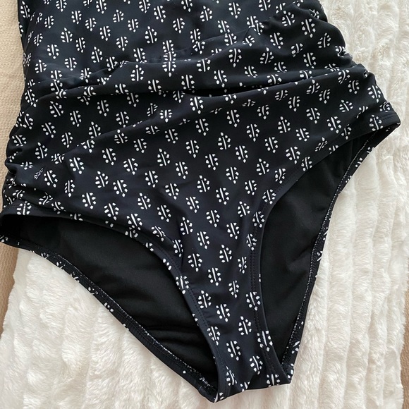 Black Wrap Halter One Piece Swimsuit - Picture 9 of 9